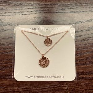 Amber Sceats double coin necklace NWT